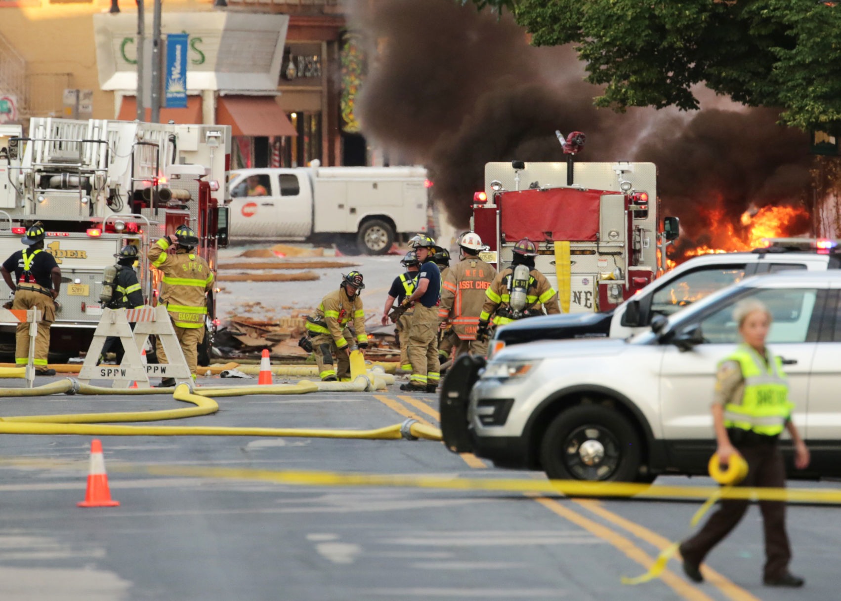 A gas main leak in downtown Sun Prairie led to an explosion